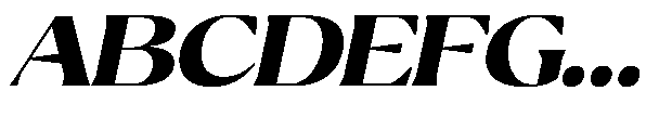 Ragmont Serif Black Expanded Italic Font UPPERCASE