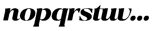 Ragmont Serif Black Expanded Italic Font LOWERCASE