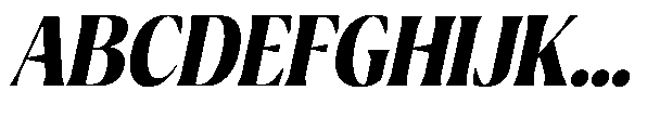 Ragmont Serif Bold Condensed Italic Font UPPERCASE