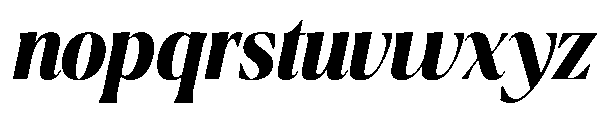 Ragmont Serif Bold Condensed Italic Font LOWERCASE