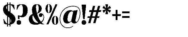 Ragmont Serif Bold Condensed Font OTHER CHARS