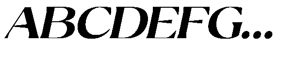 Ragmont Serif Bold Expanded Italic Font UPPERCASE