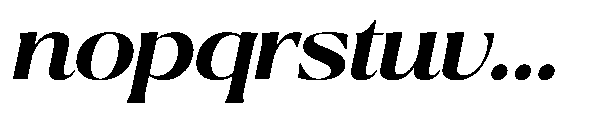 Ragmont Serif Bold Expanded Italic Font LOWERCASE