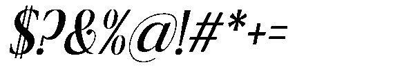 Ragmont Serif Condensed Italic Font OTHER CHARS