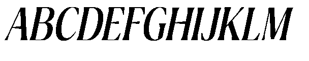 Ragmont Serif Condensed Italic Font UPPERCASE