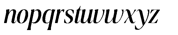Ragmont Serif Condensed Italic Font LOWERCASE
