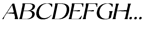 Ragmont Serif Expanded Italic Font UPPERCASE