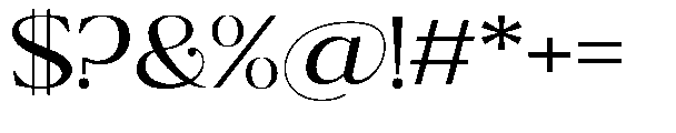 Ragmont Serif Expanded Font OTHER CHARS