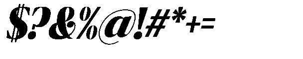 Ragmont Serif Extra Bold Condensed Italic Font OTHER CHARS
