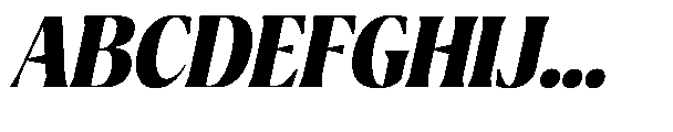Ragmont Serif Extra Bold Condensed Italic Font UPPERCASE