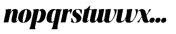 Ragmont Serif Extra Bold Condensed Italic Font LOWERCASE