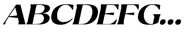 Ragmont Serif Extra Bold Expanded Italic Font UPPERCASE