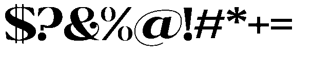 Ragmont Serif Extra Bold Expanded Font OTHER CHARS