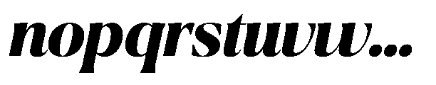 Ragmont Serif Extra Bold Italic Font LOWERCASE