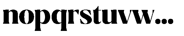 Ragmont Serif Extra Bold Font LOWERCASE