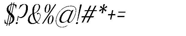Ragmont Serif Extra Light Condensed Italic Font OTHER CHARS