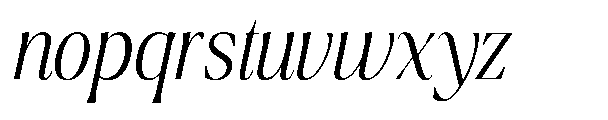 Ragmont Serif Extra Light Condensed Italic Font LOWERCASE