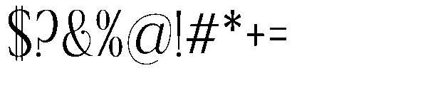 Ragmont Serif Extra Light Condensed Font OTHER CHARS