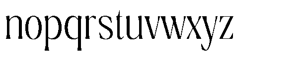 Ragmont Serif Extra Light Condensed Font LOWERCASE