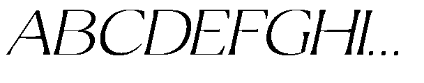 Ragmont Serif Extra Light Expanded Italic Font UPPERCASE
