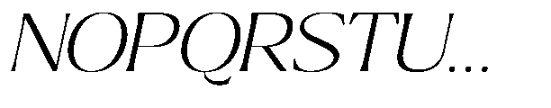 Ragmont Serif Extra Light Expanded Italic Font UPPERCASE