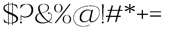 Ragmont Serif Extra Light Expanded Font OTHER CHARS