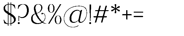 Ragmont Serif Extra Light Font OTHER CHARS