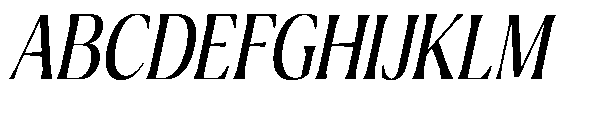Ragmont Serif Light Condensed Italic Font UPPERCASE