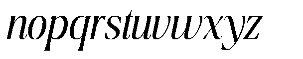 Ragmont Serif Light Condensed Italic Font LOWERCASE