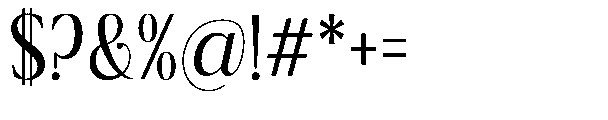 Ragmont Serif Light Condensed Font OTHER CHARS