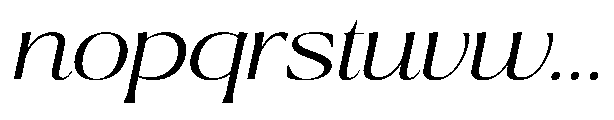 Ragmont Serif Light Expanded Italic Font LOWERCASE