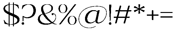 Ragmont Serif Light Expanded Font OTHER CHARS