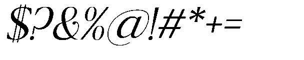 Ragmont Serif Light Italic Font OTHER CHARS