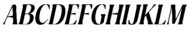 Ragmont Serif Medium Condensed Italic Font UPPERCASE