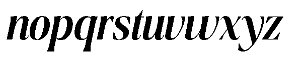 Ragmont Serif Medium Condensed Italic Font LOWERCASE