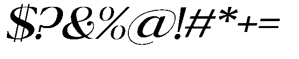 Ragmont Serif Medium Expanded Italic Font OTHER CHARS