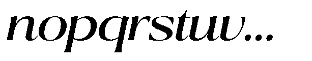 Ragmont Serif Medium Expanded Italic Font LOWERCASE