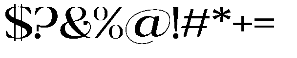 Ragmont Serif Medium Expanded Font OTHER CHARS