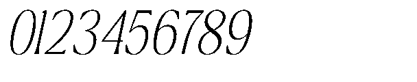 Ragmont Serif Thin Condensed Italic Font OTHER CHARS