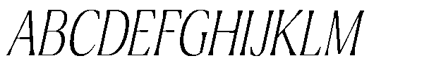 Ragmont Serif Thin Condensed Italic Font UPPERCASE