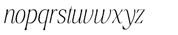 Ragmont Serif Thin Condensed Italic Font LOWERCASE