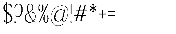 Ragmont Serif Thin Condensed Font OTHER CHARS