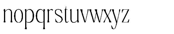 Ragmont Serif Thin Condensed Font LOWERCASE
