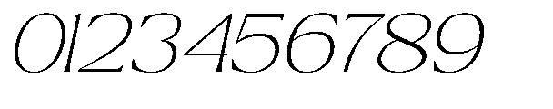 Ragmont Serif Thin Expanded Italic Font OTHER CHARS