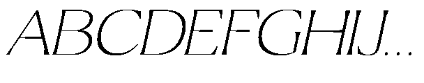 Ragmont Serif Thin Expanded Italic Font UPPERCASE