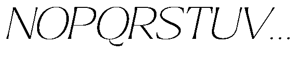 Ragmont Serif Thin Expanded Italic Font UPPERCASE