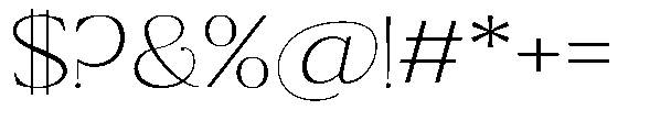 Ragmont Serif Thin Expanded Font OTHER CHARS
