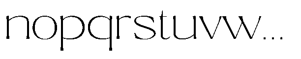 Ragmont Serif Thin Expanded Font LOWERCASE