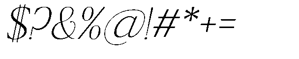 Ragmont Serif Thin Italic Font OTHER CHARS