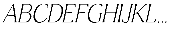 Ragmont Serif Thin Italic Font UPPERCASE